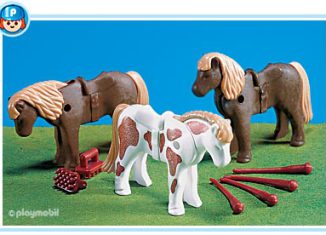 Playmobil - 7112 - 3 Ponys mit Zubehör