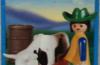 Playmobil - 9608-ant - Niña y vaca en la granja