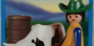 Playmobil - 9608-ant - Niña y vaca en la granja