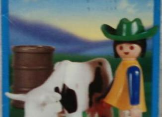 Playmobil - 9608-ant - Niña y vaca en la granja