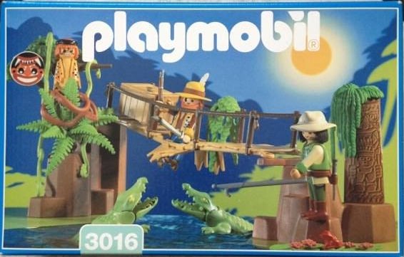 Playmobil jungle-explorer adventurer hunter alligators 3016 p518