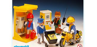 Playmobil - 3231v3 - Cabina de teléfono y carteros