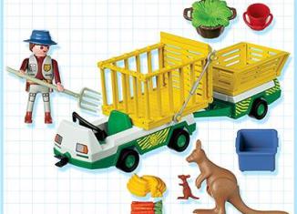 Playmobil - 3242s2 - Gardien de zoo/vehicule d'entretien
