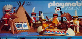 Playmobil - 3250v2 - Indios con Tipi y canoa