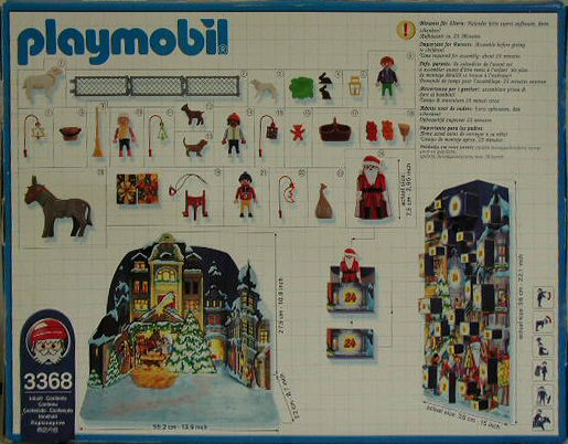 Playmobil 3368-usa - Advent Calendar - Townsquare Holiday - Back