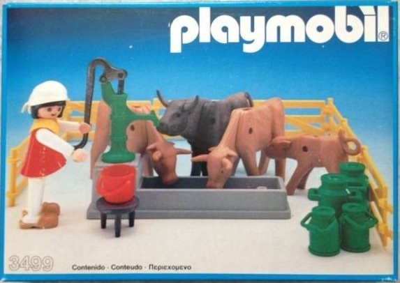 Playmobil 3499 - Milkmaid With Cows - Box