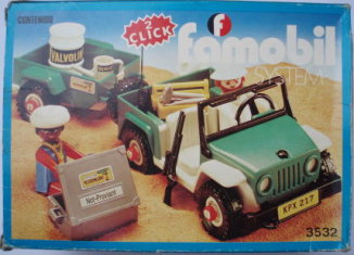 Playmobil - 3532-fam - Green jeep in the desert - Detail Playmobil - 3532-fam - Green jeep in the desert
