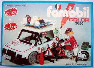 Playmobil - 3680-fam - Traveller by car and biker
