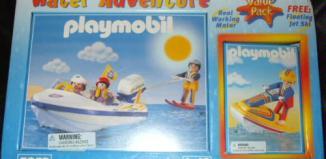 Playmobil - 3952-usa - Speedboat with waterskier & jetski