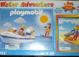 Playmobil - 3952-usa - Speedboat with waterskier & jetski