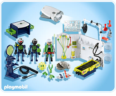 Playmobil 4880 - Robo Gang Lab with Ultraviolet Flashlight - Back