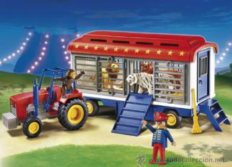 Playmobil - 5022-ger - Circus Tractor with Animal Cage Wagon