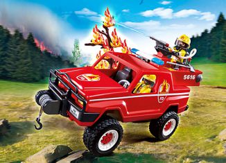Playmobil - 5616-usa - 4x4 de pompiers