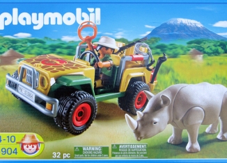 Playmobil - 5904 - Ranger`s vehicle and rhino
