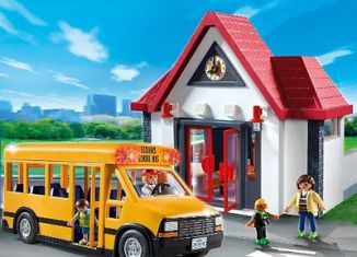Playmobil - 5989 - School and Schoolbus