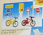 Playmobil - 7074 - Bicyclettes & Panneaux de circulation
