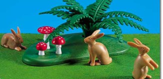 Playmobil - 7075 - Fern, Toadstool, 3 Hares