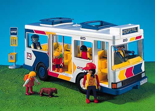 Uplifted chat cheese Playmobil Set: 7151 - City Bus & Bus Stop - Klickypedia