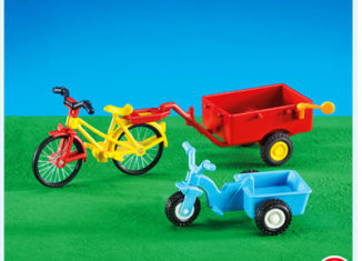 Playmobil - 7454 - Tricycle and Bicycle with Trailer