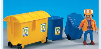Playmobil - 7860 - Sanitation worker with 3 dustbins
