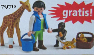 Playmobil - 7970 - Animal Keeper with Cute Baby Animals