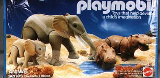 Playmobil - 9810-mat - Elephants et Hippopotames