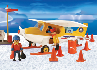 Playmobil - 3457-ant - Avion polaire jaune avec station de méteo