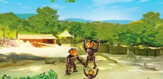 Playmobil - 6650 - 2 Schimpansen mit Baby