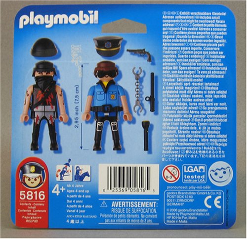 DIEB playmobil DUO Pack 2 Figuren im Set N° 9218 " Polizist & Langfinger " NEU 