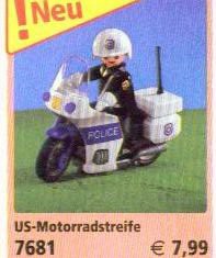 Playmobil - 7681 - US police motorcycle