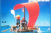 Playmobil - 3736-esp - Pirate raft with shark (red sail)