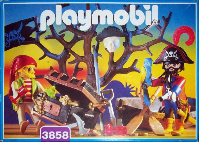 PLAYMOBIL 3570 - Boîte Pirate Avec barque et Trésors - Vintage System