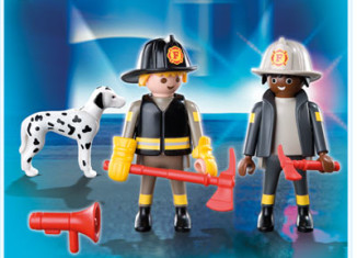 Playmobil - 5942 - Duo Pack Pompiers américains avec dalmatien