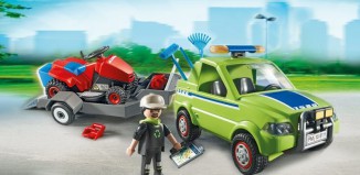 Playmobil - 6111 - Pick-up with lawnmower