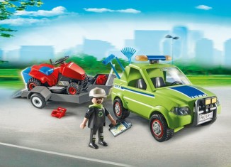 Playmobil - 6111 - Pick-up with lawnmower