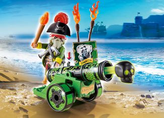 Playmobil - 6162 - Green Cannon with Pirate Captain