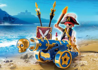 Playmobil - 6164 - Blue Cannon with Pirate Officer