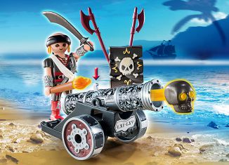 Playmobil - 6165 - Schwarze App-Kanone mit Seeräuber
