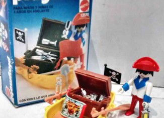 Playmobil - 13570-xat - pirate with rowboat and treasure