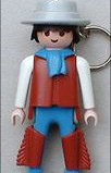 Playmobil - 30653880 - Schlüsselanhänger Cowboy mit blauem Schal