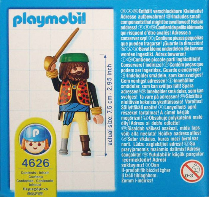 Playmobil 4626-usa - Pirate - Back
