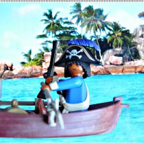 Playmobil - 4942 PIRATA CON BOTE DE REMOS.