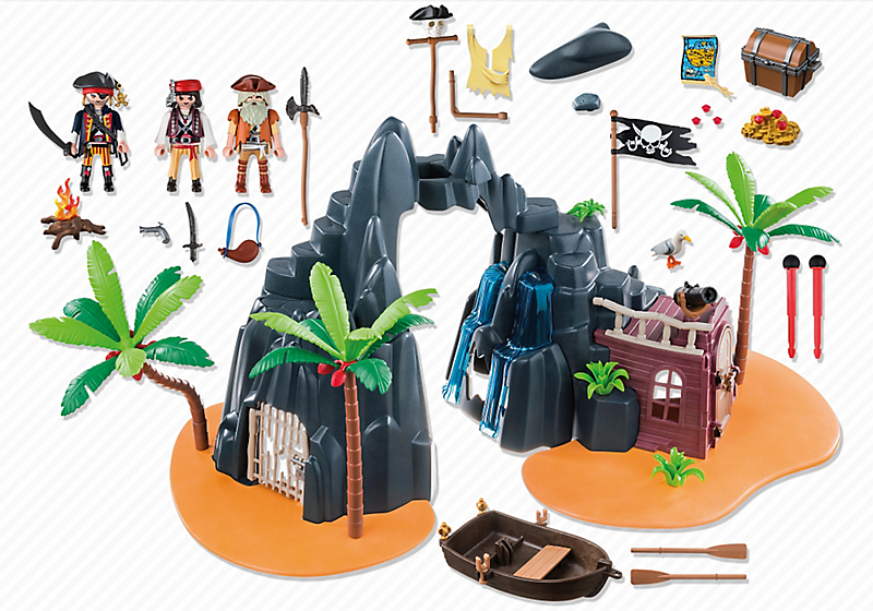 Playmobil 6679 - pirates treasure island - Back
