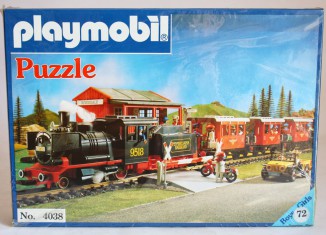 Playmobil - 4038-lyr - Puzzle Personenzug mit Dampflok mit 72 Teilen