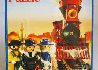 Playmobil - 4B41-lyr - Puzzle Eisenbahn in den Westen mit 60 Teilen