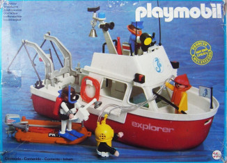 Playmobil - 23.80.9-trol - Research Boat with Divers
