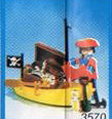 Playmobil - 3570-lyr - pirate / rowboat