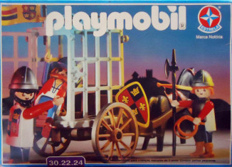 Playmobil - 30.22.24-est - Ritter und Pferdewagen mit Käfig