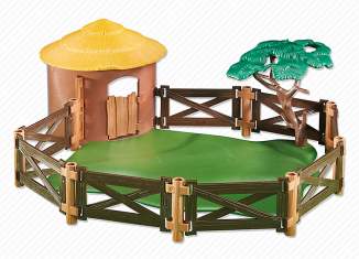 Playmobil - 6623 - Animal shelter with fence and meadow