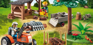 Playmobil - 6814 - Leñadores con tractor